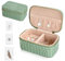 Mulaibdin Schmuckkästchen Klein, Schmuckaufbewahrung Reise Mini, Schmuck Organizer Aesthetic, Jewelry Organizer Travel, Schmuckschatulle Samt für Ohrringe,Ringe,Halsketten(Grün)