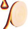 FSWWSF Nationalband Deutschland - Cinta decorativa (50 m x 1 cm), color negro, rojo y amarillo