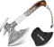 TIVOLI Professional Camping Axt Outdoor aus Rostfreiem Edelstahl mit Full Tang Konstruktion für Camping, Bushcraft, Holzarbeit, Jagd, Zierliches kleine Axt 31cm mit Ergonomischem Griff