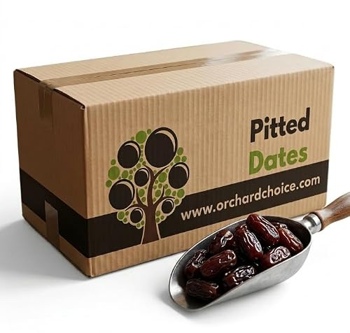 Pitted Dates 10kg - Bakers Strees - Nutritious & Sweet Fruit, High in Fiber, Vitamins, & Antioxidants - Ideal for Snacking, Baking, Smoothies, Energy Bars & more