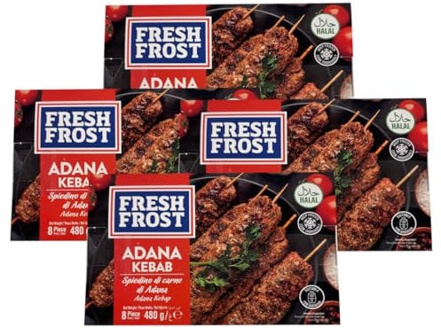 Fresh Frost Donuk Adana Kofte 480G Frozen Adana Kebab Suitable for Airfryer Product of Turkey Pack of 4