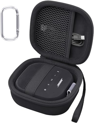 Aenllosi for Bose New SoundLink Micro Portable Bluetooth Speaker 2nd Gen Hard Carrying Travel Case, Case Only, Black