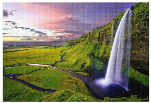 Seljalandsfoss Island Wasserfall Puzzle Tin Edition 2000 Teile