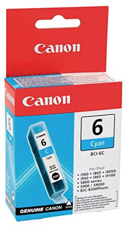 CANON BCI-6C BCI-6 Cyan ink cartridge tank (Pixma Pixus Bubblejet Photo & MFP printer) - in foil packaging