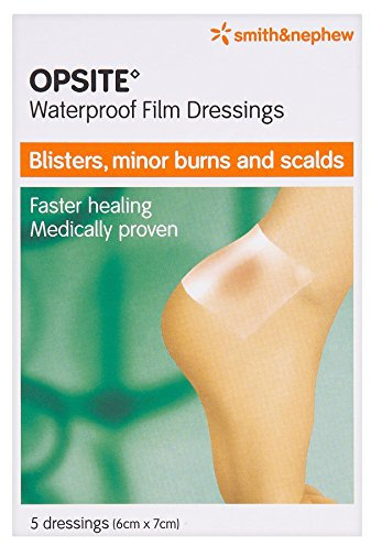 Opsite Waterproof Film Dressings 5 Dressings (6cm x 7cm)