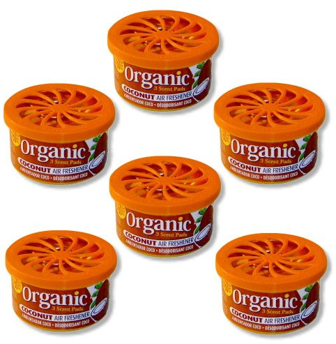6 Dosen Organic Can Duftdose Autoduft - Kokosnuss coconut