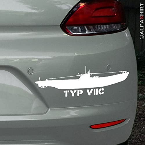 Aufkleber/Sticker - U Boot 96 Typ VII C Unterseeboot Marine - 20x6cm weiß #A273