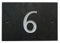 The House Nameplate Company Slate House Number, Charcoal Grey,Number 6