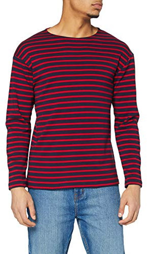 Armor Lux Herren Shirt im Marine-Stil Loctudy aus Dicker Baumwolle Pullover, Navire/Braise, XXL