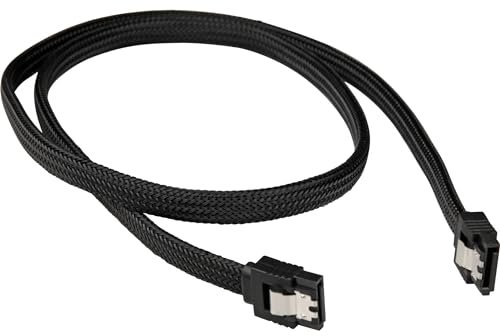 Sharkoon Kabel SATA III Sleeve 1, 00m Schwarz