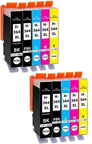 Supply Guy 10 Druckerpatronen kompatibel mit HP 364 XL / N9J74AE passend für DeskJet 5445 5460 OfficeJet 7515 PhotoSmart 7510 7520 B8550 C5324 C5370 C5373 C6380 C6383 D5445 B410a B410c und weitere