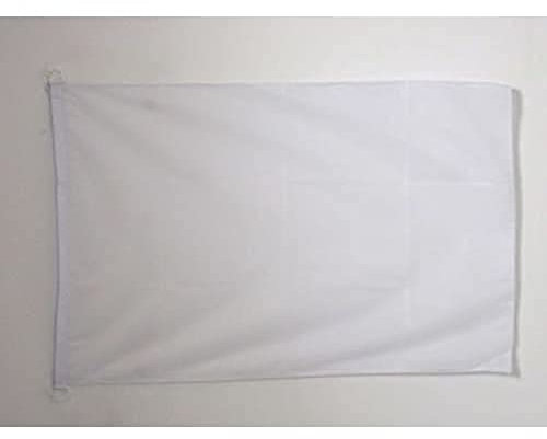 AZ FLAG Bandera Unicolor Blanco 150x90cm Uso Exterior - Bandera Blanca 90 x 150 cm Anillos