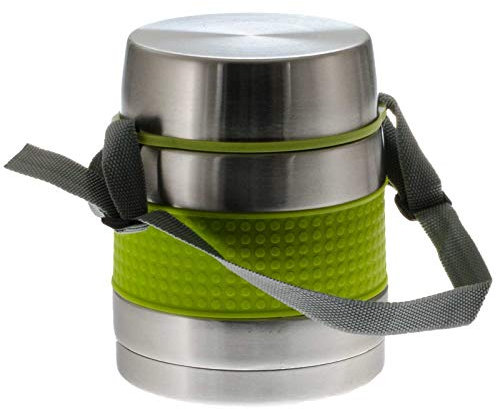 SIDCO Thermobehälter Edelstahl Thermobox Essen Isolierbehälter Isolierbox grün 1 Liter