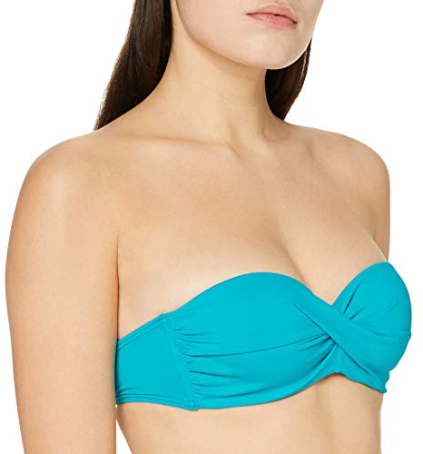 s.Oliver Damen Bügel-Bandeau-Top JPF-27 Bikinioberteil, Türkis (Türkis 30), 42D