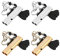 ZoomSky 4tlg Metall Pfeife, Sport Schiedsrichter Whistle Trillerpfeife Notpfeife Signalpfeife Trainerpfeife mit Schlüsselband für Outdoor Fußball Notfall Survival Abwehr-Gold Silber