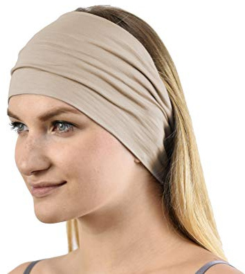 Jasmine Silk Unisex Bamboo Headband Hair Band (Nude)