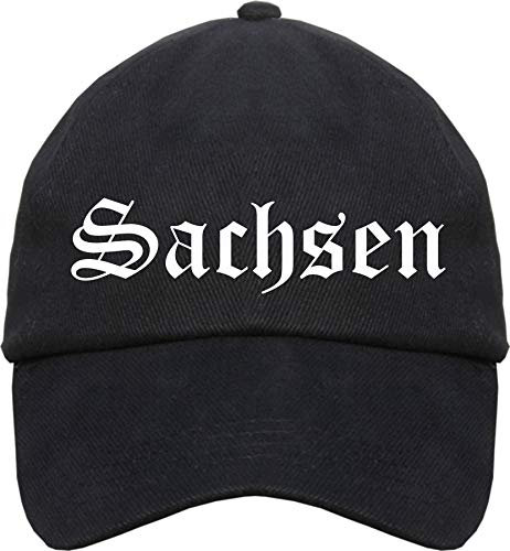 sostex Sachsen Cappy - Altdeutsch Bedruckt - Schirmmütze Cap Einheitsgröße Schwarz