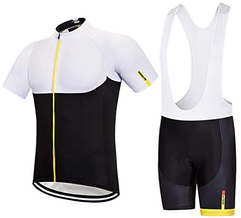 Moxilyn Radtrikot Set Radtrikot Set Kurzarm für Herren + kurze Radhose mit 9D Gel gepolstert Sommer MTB Shorts Jersey Radfahren Kleidung atmungsaktiv schnell trocknend