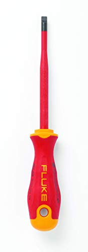 Destornillador de 125 mm con punta plana de 6 mm. Certificado para 1000 V CA, 1500 V CC.