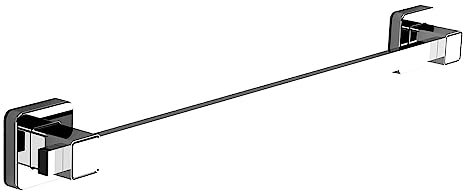 Pushloc Wall Mounted Double Edge Suction Towel Rail, Chrome, No Drilling, Easy Installation