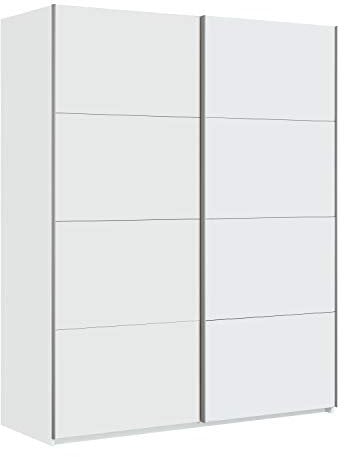 Habitdesign Armario Ropero 2 Puertas Correderas, 200x150x60 (AltoxAnchoxFondo - en cm), Color Blanco Artik, Modelo Hera