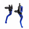 Nikou Geberzylinder Hebel - 2Pcs 7/8 (22 mm) Aluminium-Universalmotorrad Duo-Pumpe hydraulische Bremse Kupplungshebel Hauptzylinder Reservoir Set passen Sport-Fahrrad/Straße Fahrrad/Scooter (Blau)