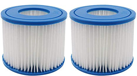 WuYan 2 Stück Schwimmbadfilter für Bestway Flowclear Typ VI Ersatzfilterkartusche für Lay-Z-Spa – Miami Vegas Palm Springs Paris, für Coleman SaluSpa 90352E, 58323