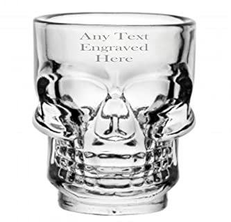 1stclassgifts [Custom] Personalised Engraved Skull Shot Glass 1.5oz (4.5cl) Christmas Birthday Gift Any Text Engraved.