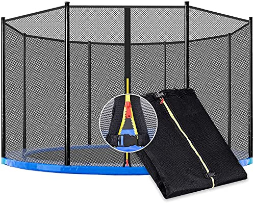 NBVNBV Trampolin Netz Ø 153cm 183cm 244cm 305cm 366cm 430cm 488cm | Sicherheitsnetz Ersatznetz für 6/8/12 Stangen Reißfest Outdoor Trampolinschutz Ersatzteile