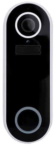 Alpina Smart Home Funkklingel mit Kamera - Türklingel - WLAN - Video - Full HD - Gegensprechanlage - Nachtsicht - Bewegungssensor - IP65 - Weiß