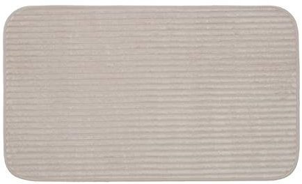 Gözze - Rutschfester Weicher Badeteppich, 100% Polyester, 70 x 120 cm - Taupe