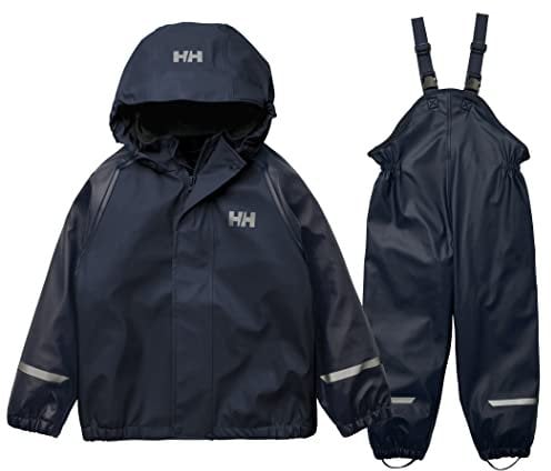 Helly Hansen Kinder Unisex K Bergen Fleece Pu Rainset 2.0, Marineblau, 4