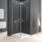 Duschkabine mit Verkürzter Seitenwand, Duschkabine 80x80x195cm Eckeinstieg mit Pendeltüren 6mm NANO ESG Glas Duschabtrennung Eckdusche Eck-Duschkabine Drehtür Duschwand