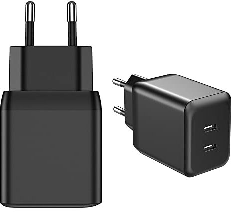 35W USB-C Dualport PPS, PD Schnellladegerät für iPhone 16 15 14 13 12 11 X iPad iPad Pro USB C Adapter für Samsung Galaxy S25 S24 S23 A56 A36 A26 A26 A06 A05 Tab A9, Google Pixel 9 8 7