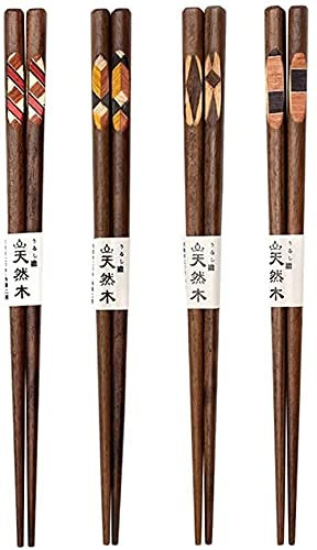 Palillos, Palillos Chinos Reutilizables Chopsticks de Madera Natural de Nogal Estilo japonés Reutilizable Simple One Person One Chopsticks Chopsticks Chopsticks (Size : 4 Pairs)