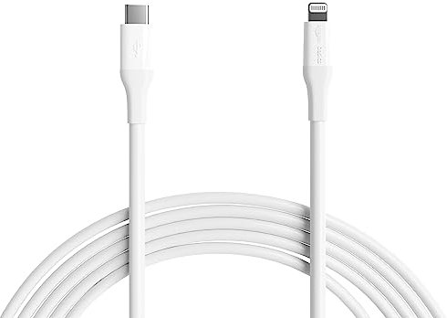 Amazon Basics USB-2.0 Typ-C auf Lightning-Kabel (MFi-zertifiziert), 3 m, Weiß