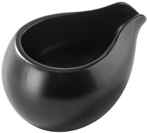 BESTonZON Mini-Keramik-Milchkännchen,Sahnekännchen Mini, Kleine Sauciere Porzellan-Kaffeemilchkännchen Winzige Soßenkanne Sirupspender Schüssel Schwarz Milchspender Keramik