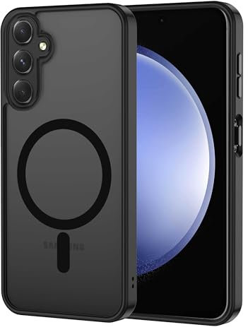 XTCASE Cover Magnetica per Samsung Galaxy S23 FE 5G [Compatibile con MagSafe], Custodia Traslucida Opaca Posteriore Resistente ai graffi TPU Bumper Antiurto Sottile Protettiva Case, Nero