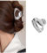 Dervivea Metall Silber Haar Kralle Clip Minimalistischen Geometrischen Haar Kralle Kiefer Kleine Legierung Haarspange Kralle Nicht Rutschen Haar Kralle Barrette Poliert Haarspange Kralle