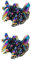 Zerodeko 2St Bunte Kristallcluster gärfass gärtopf b.o.t.a gartenvliese desk decoration Natursteine natürlicher Kristall natürliche Edelsteine Aquarium schmücken Dekorationen