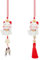 WEBEEDY 2 Stile Glückskatze Zum Aufhängen Im Auto Auto-Amulett Zubehör Schützende Harz-Charms Niedliche Maneki-Neko-Katze Japanische Omamori-Glückskatze Für Auto-Rückspiegel, Zuhause, Zimmertür