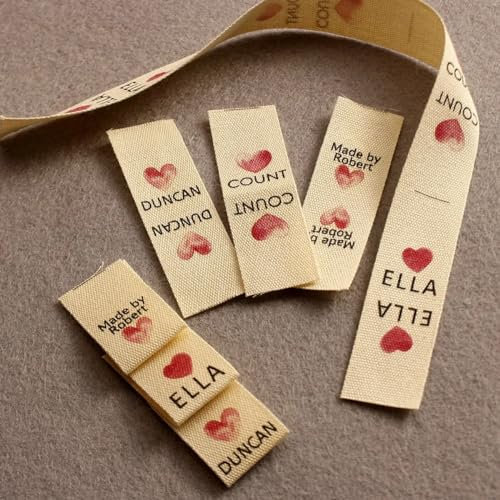 15 * 50 Mm Baumwolle Mit Logo Oder Text Nähaccessori-Etikett, Personalisierte Etiketten For Nähen, Namensschilder For Kleidung, Handgefertigte Etiketten For Nähen, Stoffe, Heimwerken, Kleidung(100P)