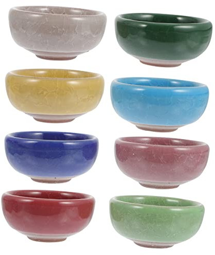 BESPORTBLE 8 Piezas Mini Maceta De Cerámica Mini Maceta Bonsai Contenedor De Plantas Domésticas Mini Macetas para Plantas Maceta Interior Maceta De Interior Suculentas Pequeña Maceta