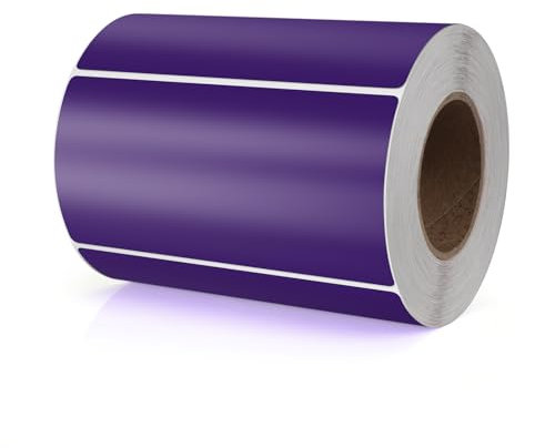 Meitaat Lila Rechteckig Aufkleber 100 x 50MM Farbkodierung Selbstklebend Etiketten Umzug Rolle Ablösbar 500 Stück