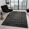 VIMODA Teppich Wohnzimmer Schlafzimmer Modern Hoch&Tief Bordüre Qualitativ 3D Effekt, Farbe:Anthrazit, Maße:160x230 cm