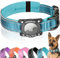 AgoumLux Airtag Hundehalsband, Air Tag Wasserdicht Hundehalsband mit Airtag Halter, Reflektierendes Airtag Halsband Hund mit Weicher Polsterung für Kleine, Mittlere und Große Hunde, Blau, M