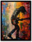 Artery8 Grunge Rock Music Guitarist Colourful Portrait Living Room Art Print Framed Poster Wall Decor 12x16 inch