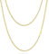 KRKC Herren Halskette, 14K Gold Vergoldet Edelstahl Cuban Link Chain Panzerkette 3mm, Nickel-frei Dünne Kette Gliederkette für Männer Länge 61cm
