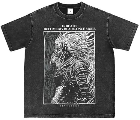 Bellelement Retro Video Game T-Shirt Game Character Graphic T-Shirt Game Fan Tee, Schwarz, XL-XXL