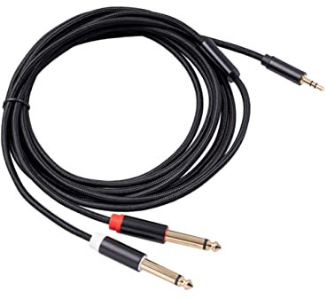 CAXUSD 1pc Stereo Audio Cable Audio Cable Connector Player Audio Cable Audio Insert Cable Stereo Female to 2rca Adapter Cable Guitar Cable Male Cable Noise Shielded Cable Gold Plated